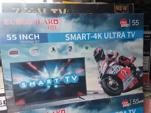 Eurosolar 55 Inch TV Double Glass Smart Uhd TV