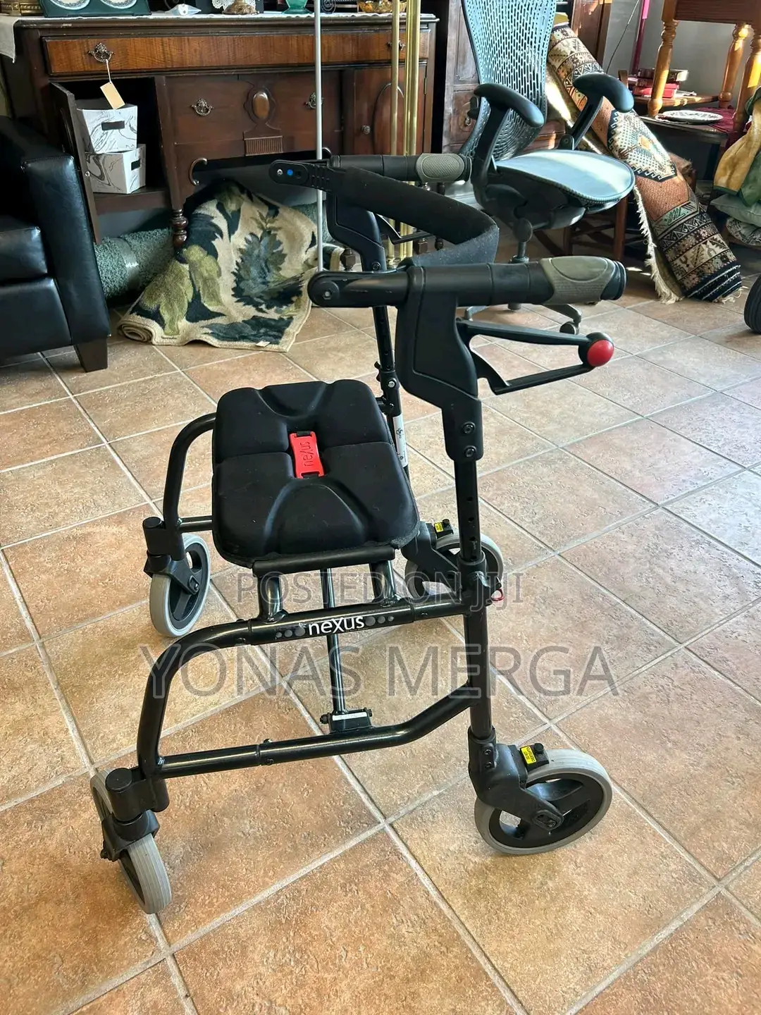 Nexus Foldable Walker/the Walker Has 4 Wheels, Breaks a Seat