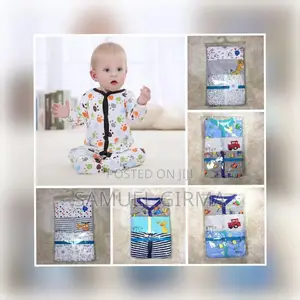 3-Piece Newborn Baby Foot(የዱባይ) Wrapped Jumpsuit
Cotton