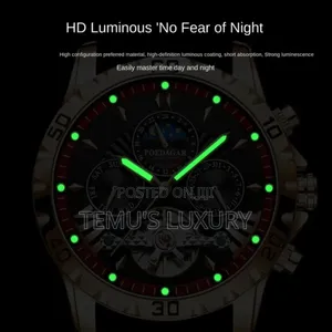 POEDAGAR 1410 Casual Mechanical Automatic Movement Men Watch