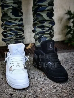 Jordan 4 High Quality Blak and White for You