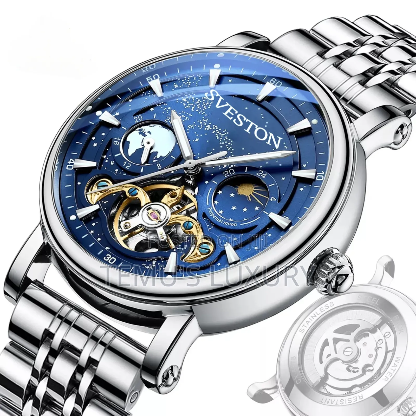 Sveston Galaxy Stars Waterproof Hollow Tourbillon Automatic