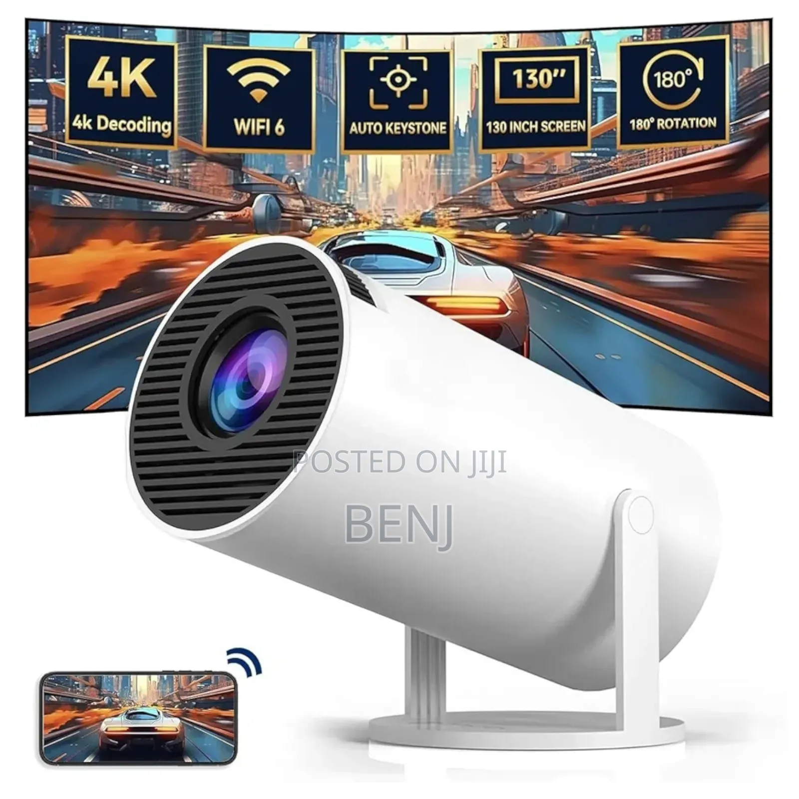 Mini Ultra Hd Smart Projector | | Wi-Fi | 50000 Lamp Life
