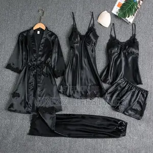 Premium Silk Pajama Robe Set– የሴቶች ፓጃማ እና ጋውን High Quality Nightwear