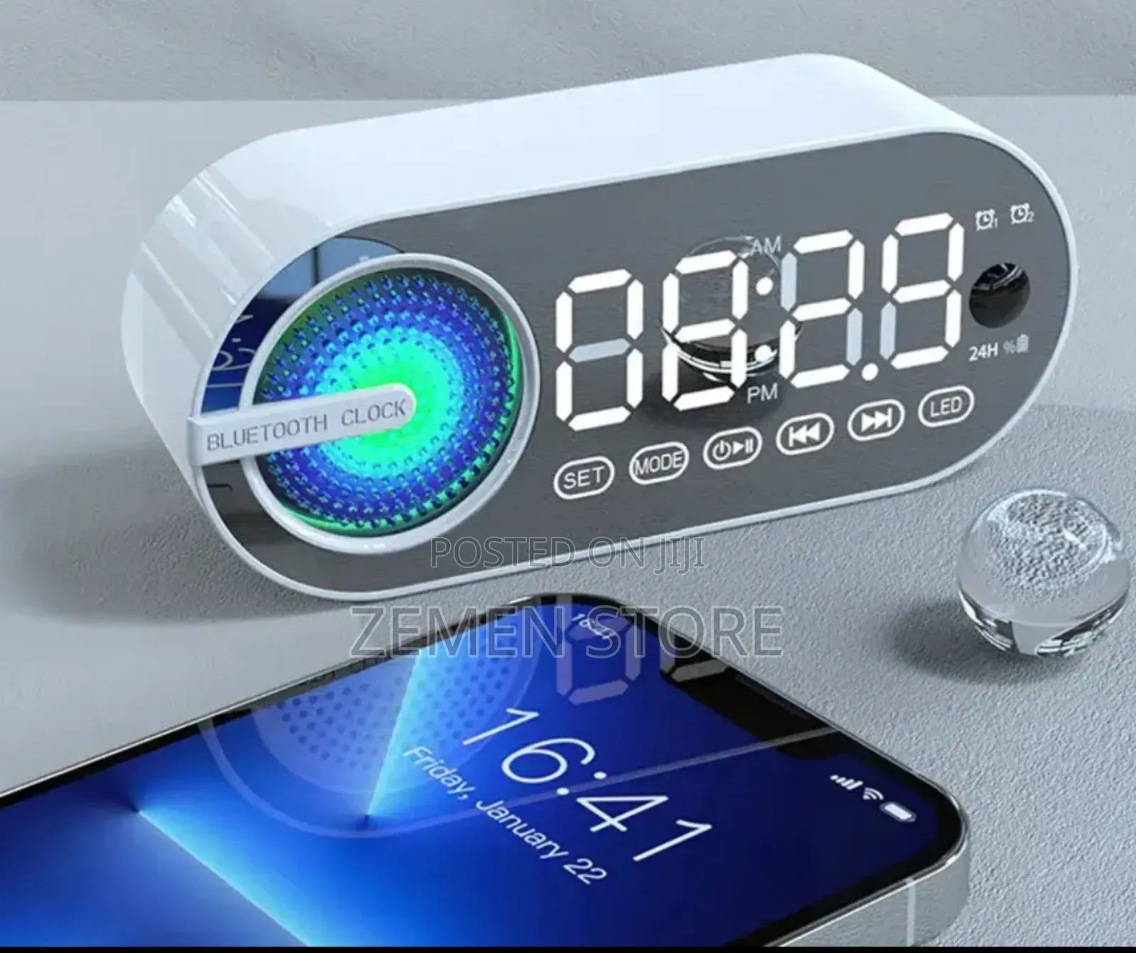 Alarm Clock With Wireless Speaker Original
