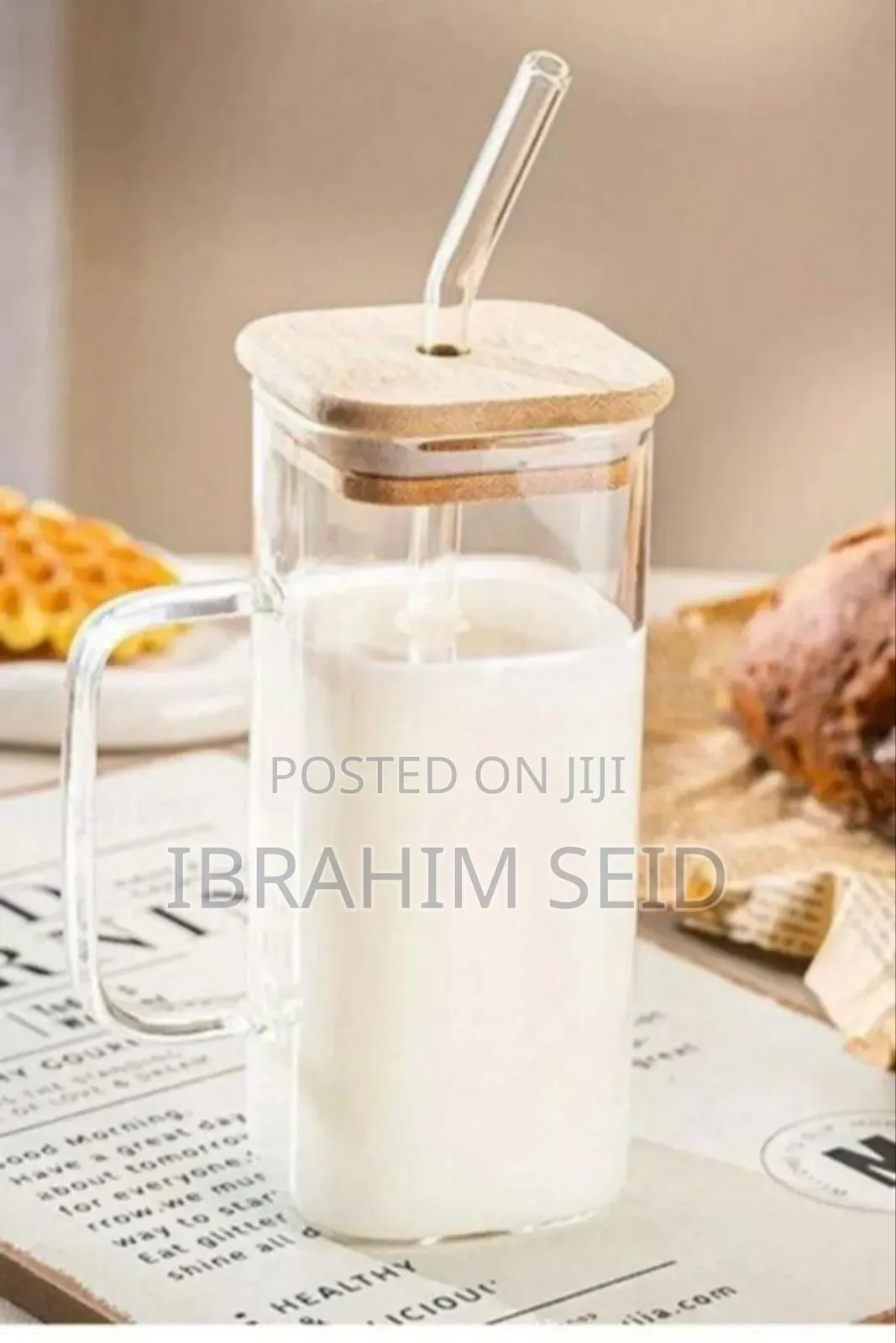 Glass Cup With Lid And Straw,16oz Can Shaped Glass Cups