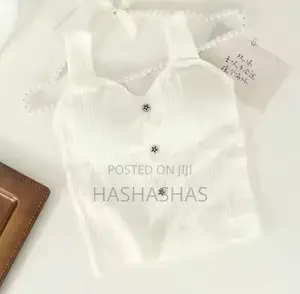 Casual White Top With Star Buttons