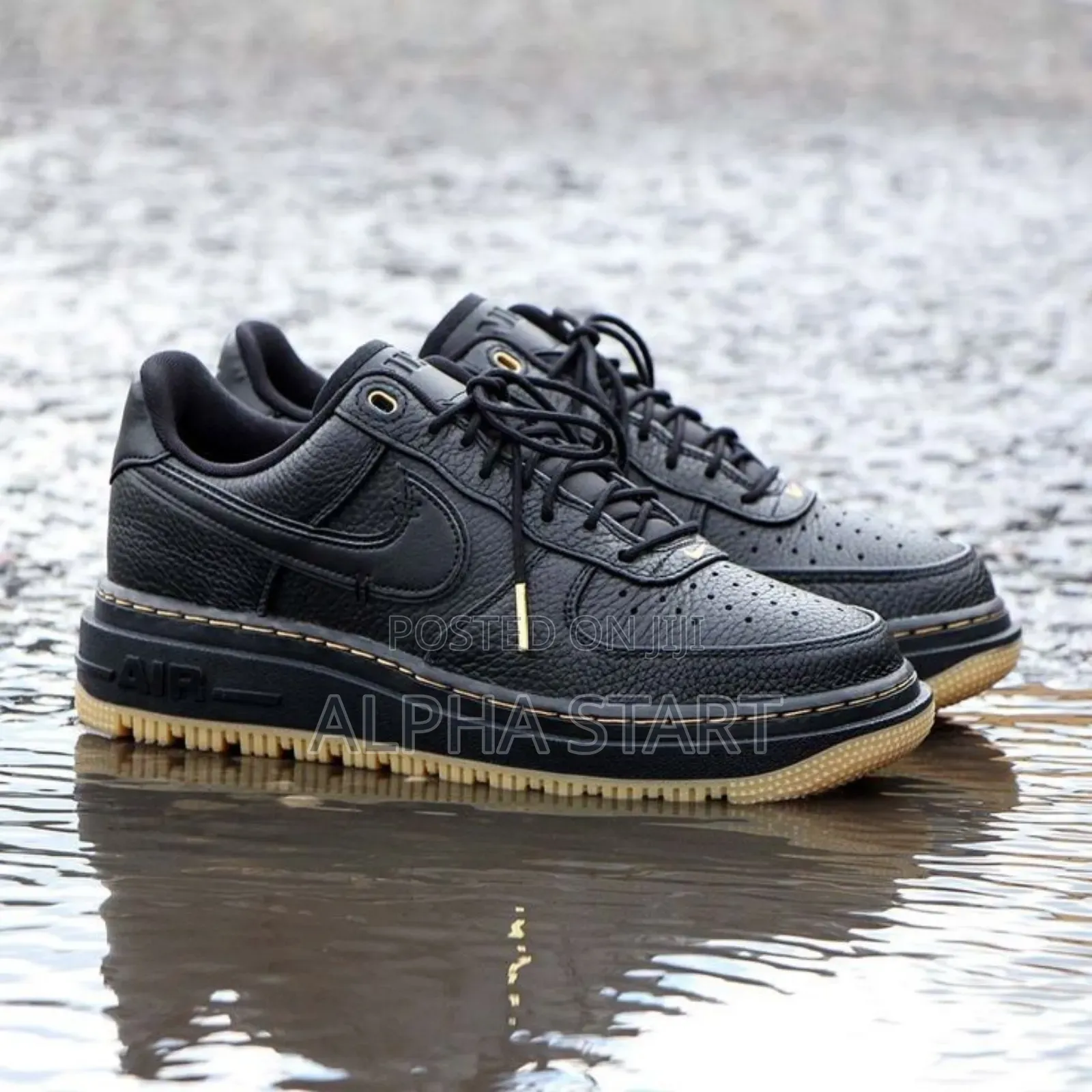 Nike Air Force 1,07 Black Lather Shoes for You