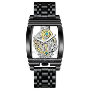 Brand New Square Tourbillion Skeleton Analog Quartz Watch