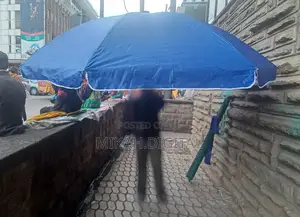 Blue 3m Double Layer Extra Wide Table Umbrella | Cafe Umbrella