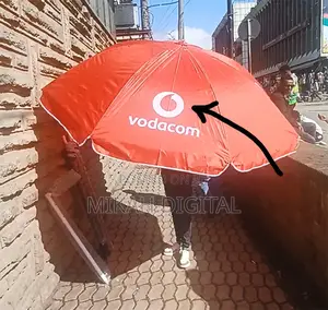 2m Single Layer Cafe Umbrella With Random Print