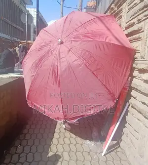 Red 2m Single Layer Cafe Umbrella | Table Umbrella