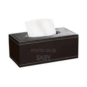 Rectangular Leather Tissue Box Cover