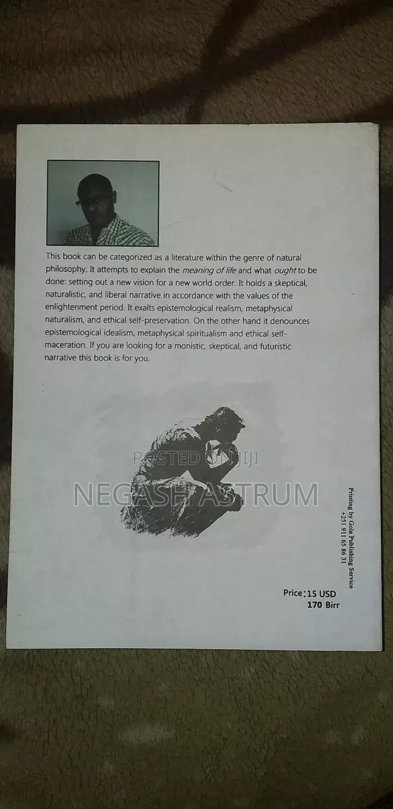 Natural Philosophy Book For Sale