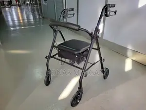 Walker With Seat品four Wheel Rolling Walker Rollator - Black