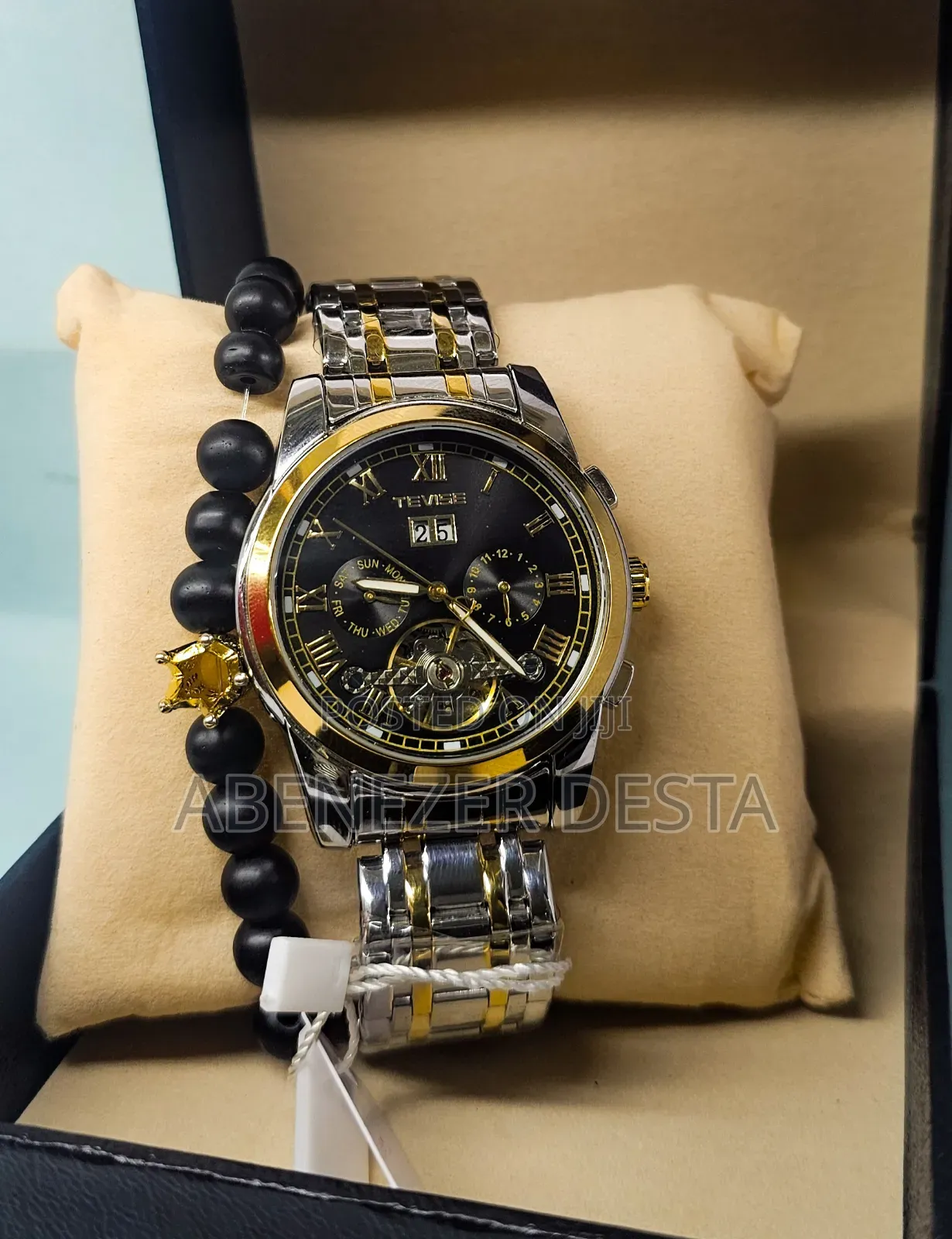 TEVISE 9005d New Arrival Silver Water Proof Calendar Watch