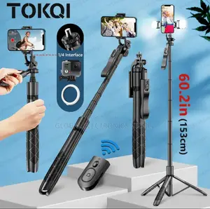 ለካሜራም ለስልክም የሚሆን Tripod (Max 1.53 Meter and 360° Rotating )