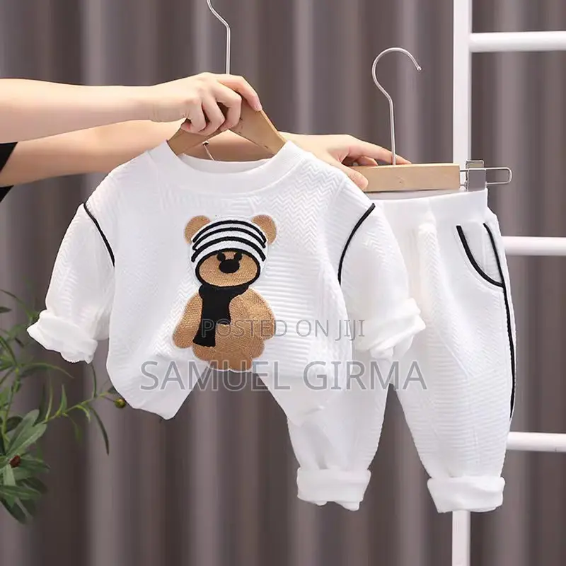 Mk- 0172 Bear Printed Autumn Sweatshirt And