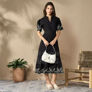 Embroidered Shirt Dress