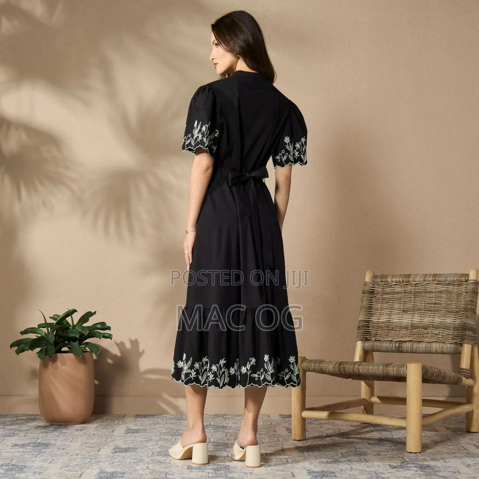 Embroidered Shirt Dress