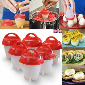 6 Pieces Silicone Egg Cup Cooker