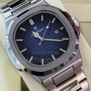 Luxurious Poedagar Silver Blue Watch