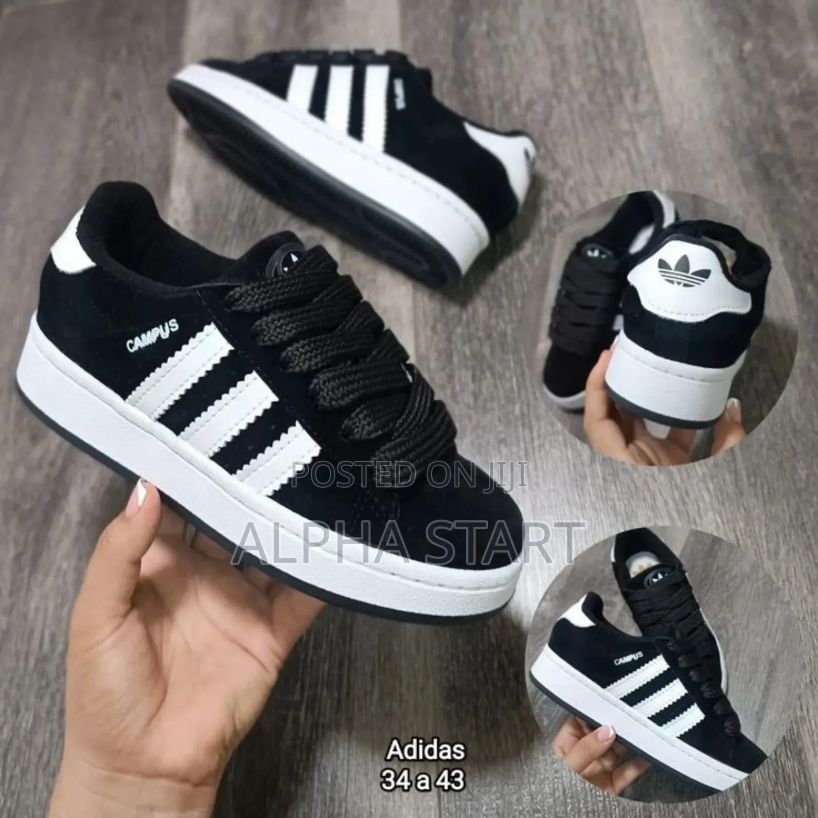Adidas Campus Black Sole High Quality Shoes for You