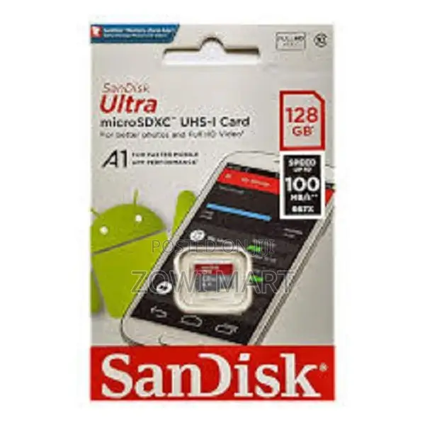 Sandisk Ultra 128 Gb Class 10 Uhs-I Micro With Adapter