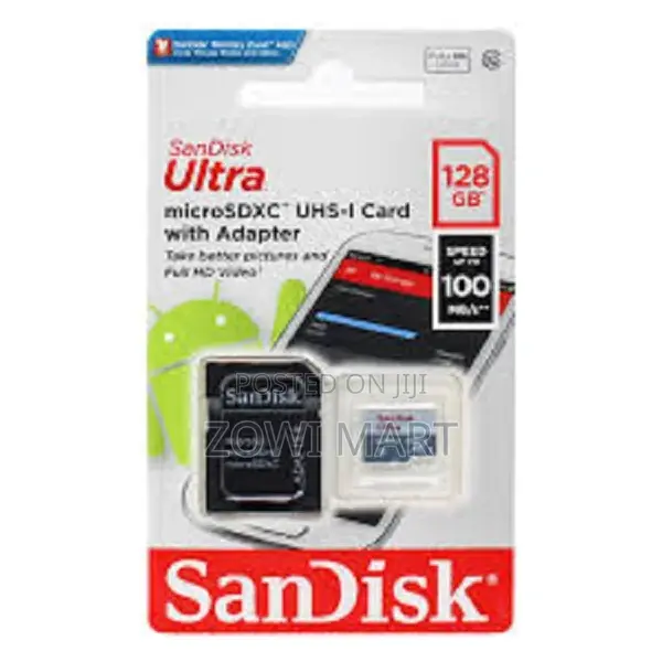 Sandisk Ultra 128 Gb Class 10 Uhs-I Micro With Adapter