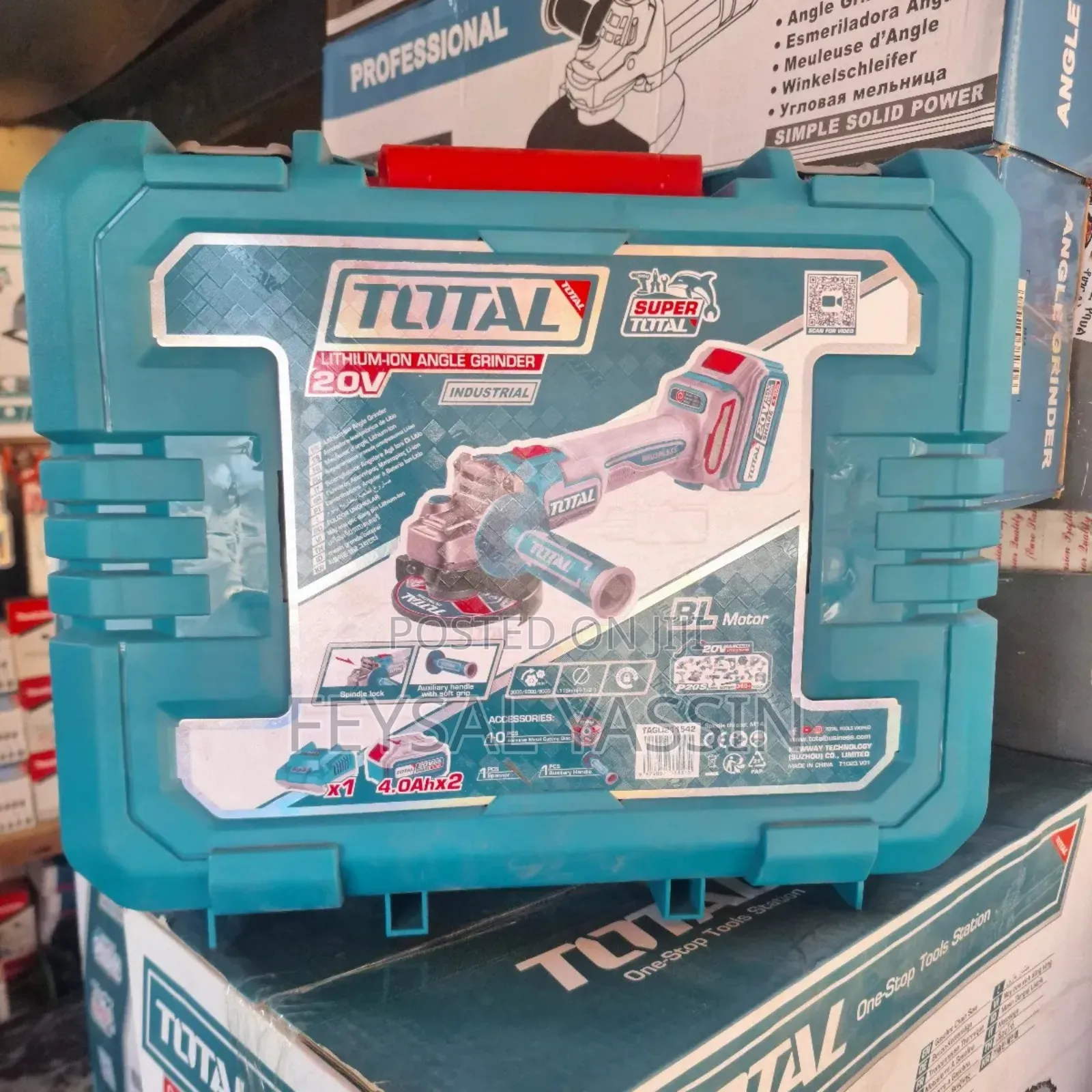 Grinder Total Cordless 20V With Full Accesosry