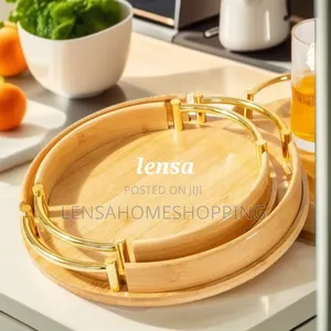 2 PCS Bamboo Tray