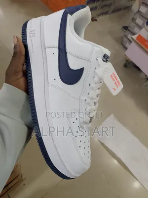 Nike Air Force White / Blue High Quality Shoes for Mans