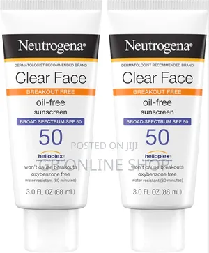 Neutrogena Clear Face Sunscreen SPF 50 for Acne-Prone