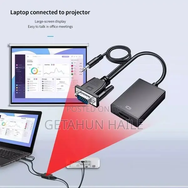 Vga to Hdmi (Vga Male to Hdmi Female Audio Video Converter )