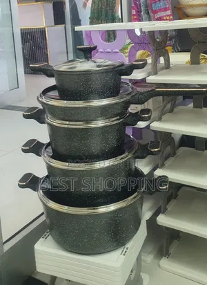 5 PCS Momcoc Home and Kitchen Marble Cookware