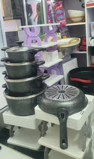 5 PCS Momcoc Home and Kitchen Marble Cookware
