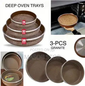 3pcs Hotchef Granite Non-Stick Oven Tray የማይዙ ከግራናይት ፓትራዎች