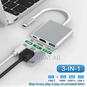 3in1 USB-C Adapter With PD Charging, HDMI USB3.0