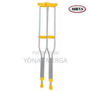 SCHOULDER CRUTCHES ALUMPUSH Button趀crutches寒1pair for Adults