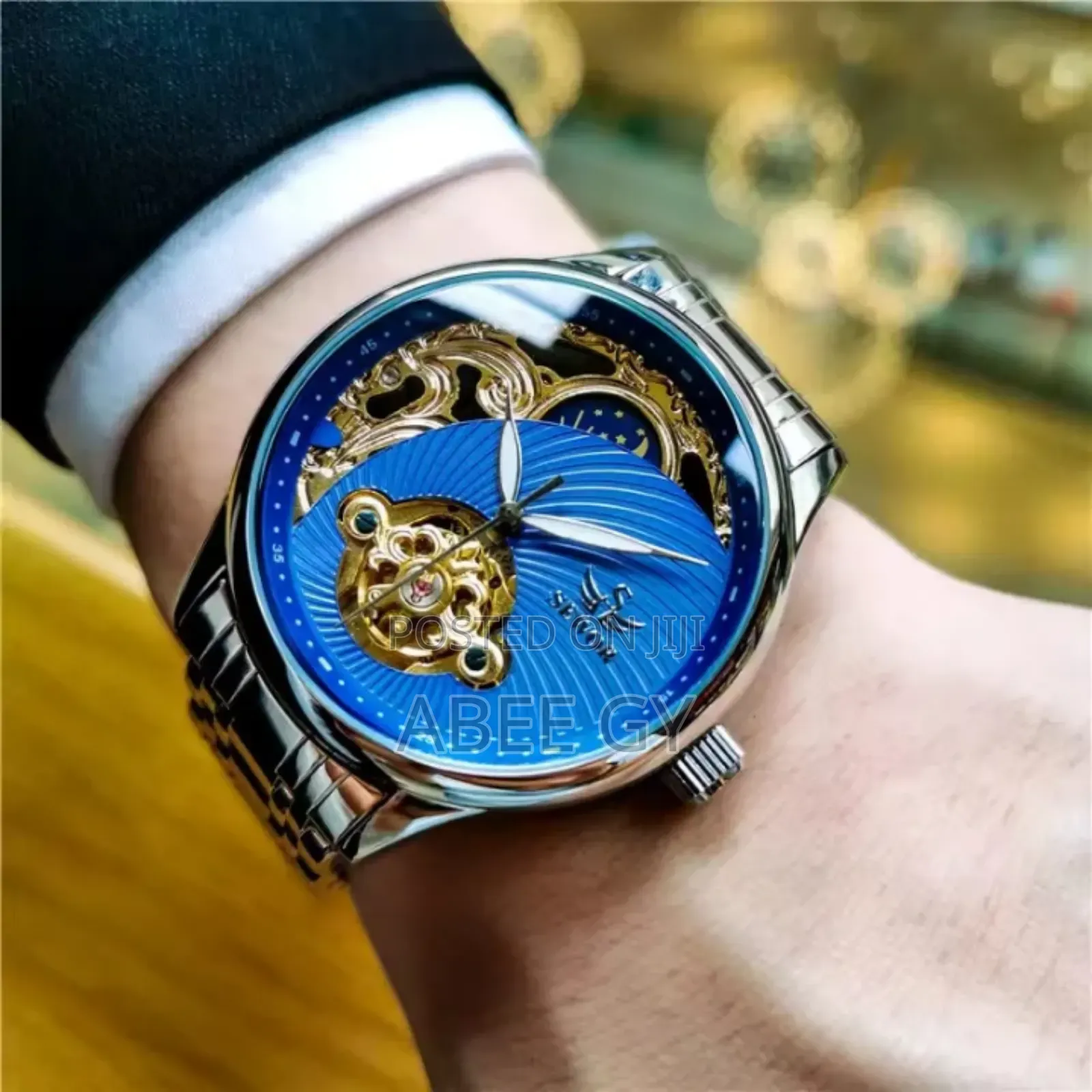 Sewor 1923-3 Men Watch Skeleton Automatic Mechanical Luxury