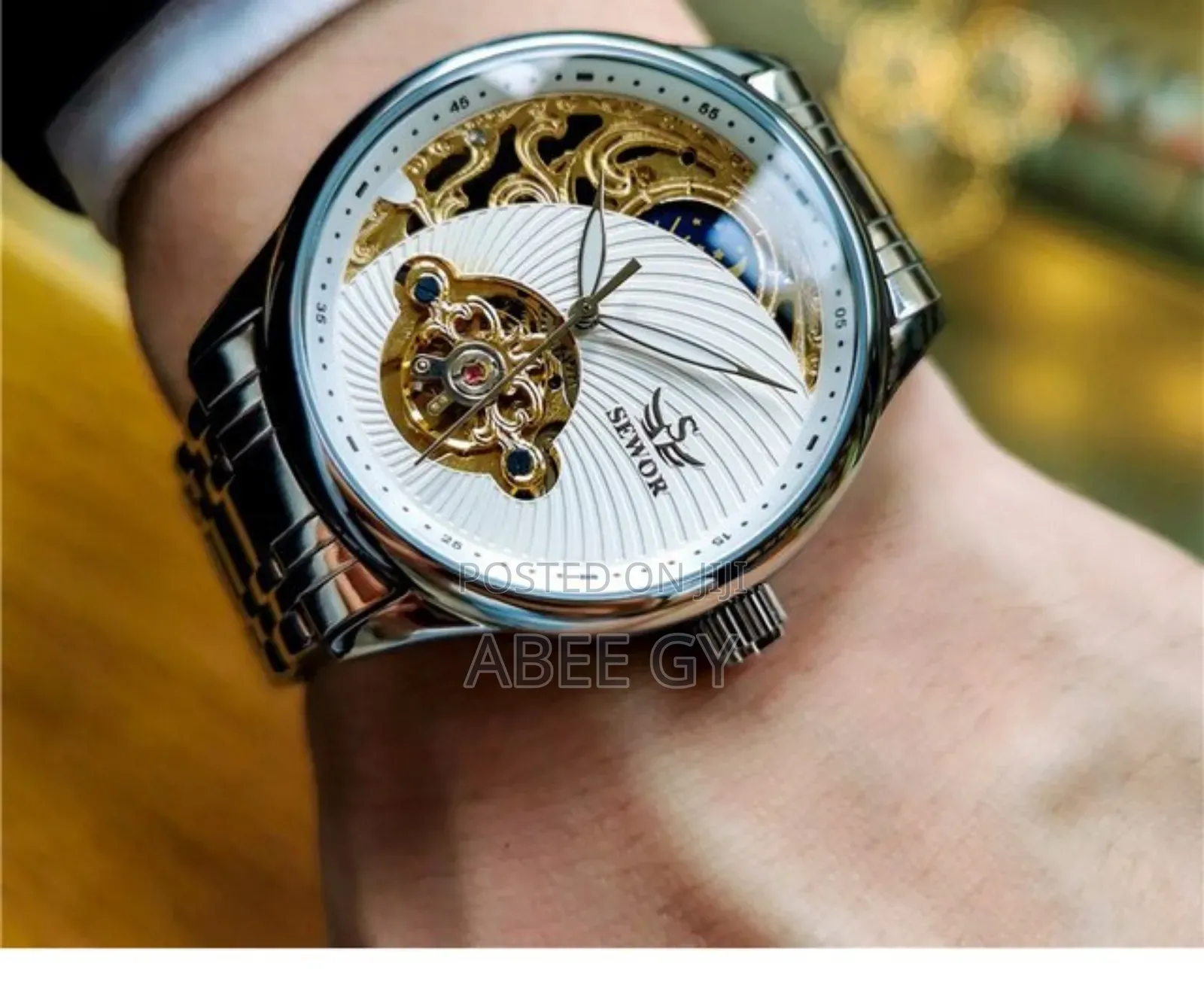 Sewor 1923-3 Men Watch Skeleton Automatic Mechanical Luxury
