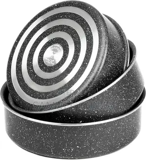 3pcs Momcoc Granite Coated Round Baking Pan