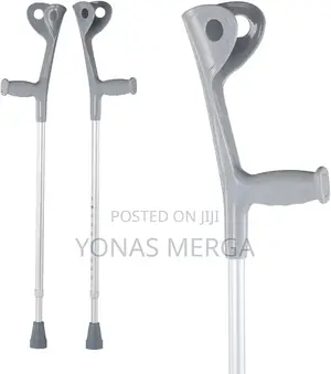 Walking Stick Cane Aluminum Alloy Elbow Underarm Crutch HR6