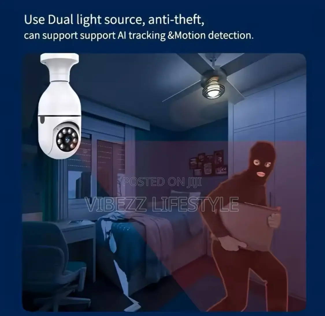 Bulb Security Camera - በቀላሉ የሚገጠም (Easy to Install) 8mp Wifi Cam