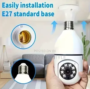 Bulb Security Camera - በቀላሉ የሚገጠም (Easy to Install) 8mp Wifi Cam