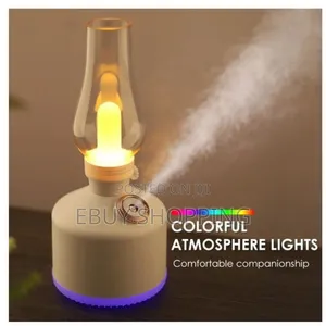 1.5w Vintage Lamp Humidifier – 1%-100% Brightness 6h Auto Power Off
