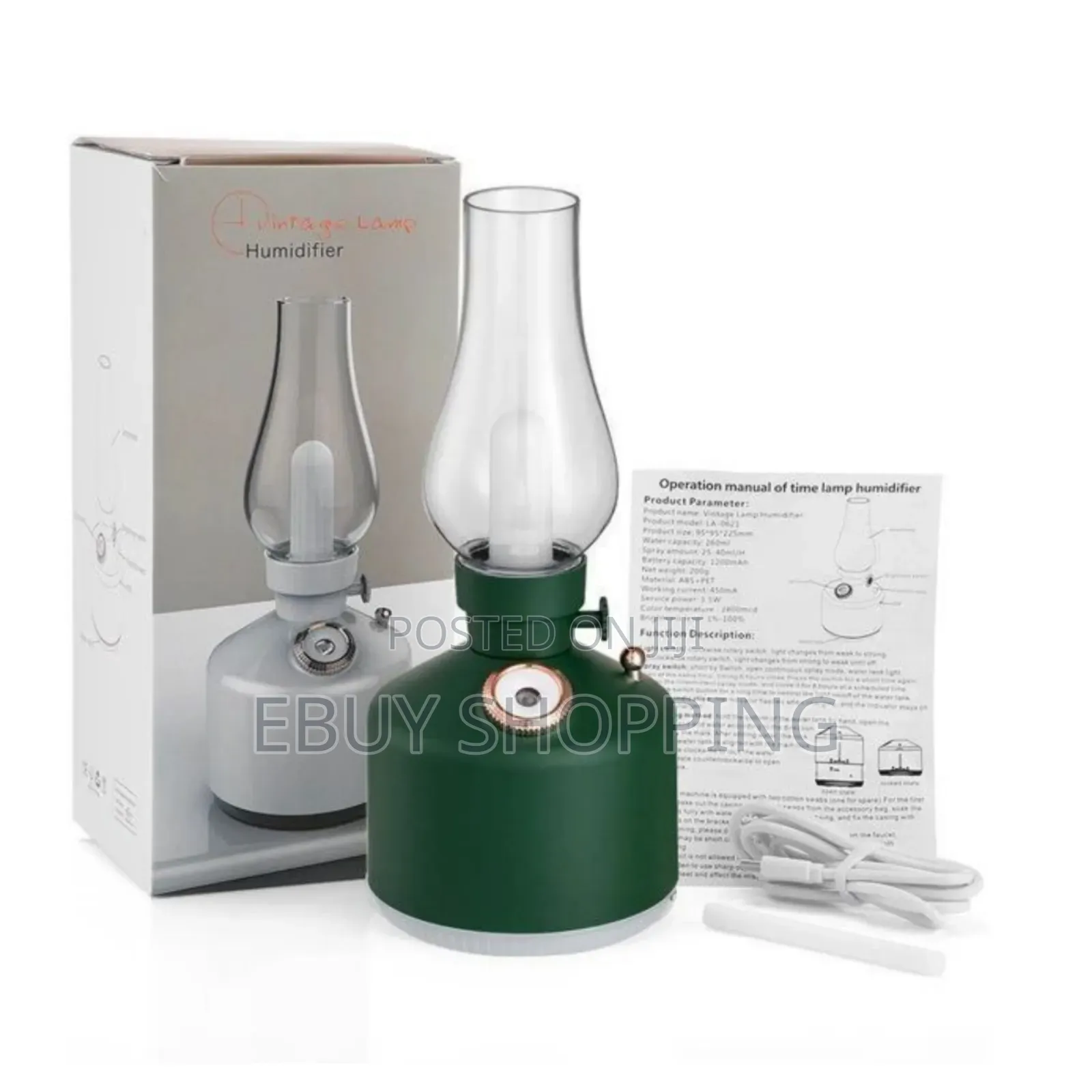 Electric Vintage Lamp Humidifier – Adjustable Brightness