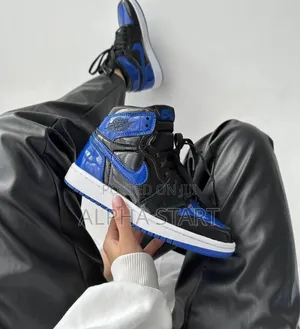 #Nike Air #Jordan 1 #Patent Royal Blue #High Shoes For