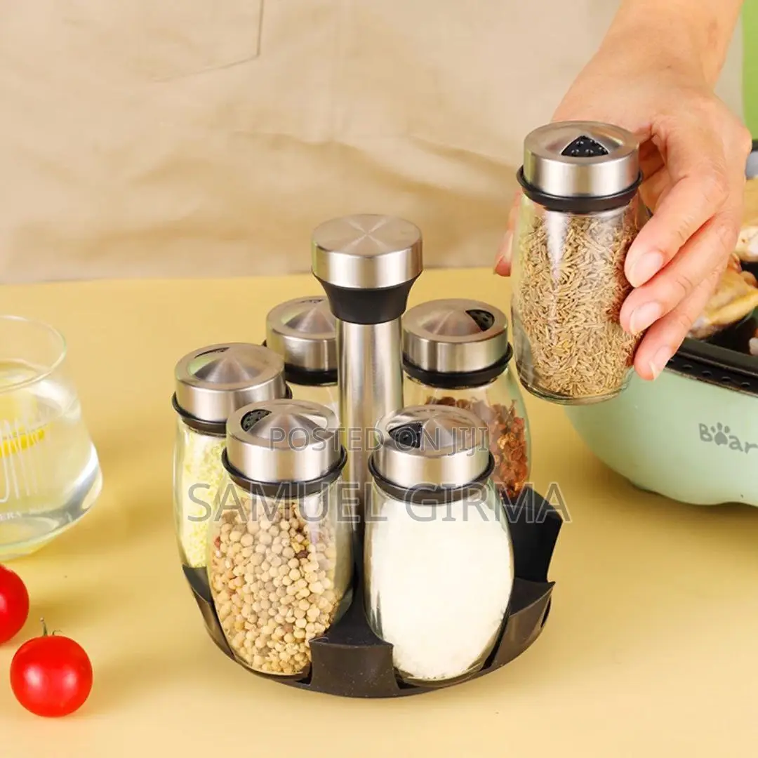 6 In 1 Spice Rack ባለ 6 የቅመማቅመም መቀነሻ ከነማስቀመጫው