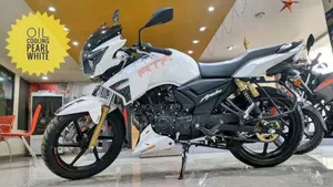 New TVS Apache 180 RTR 2024 White